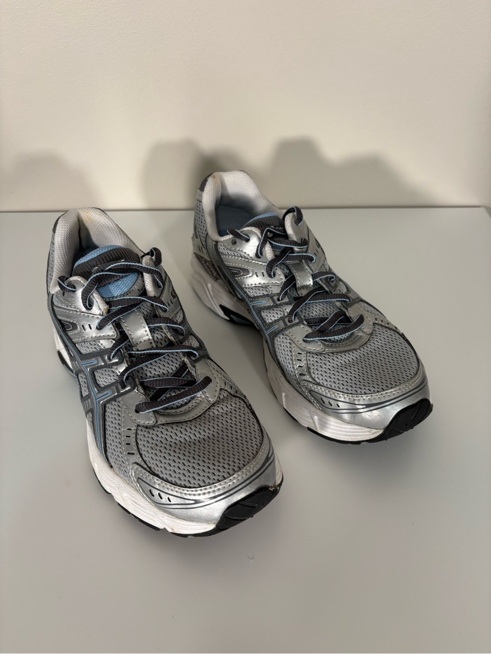Asics Silver and Gray Women's Running Sneakers